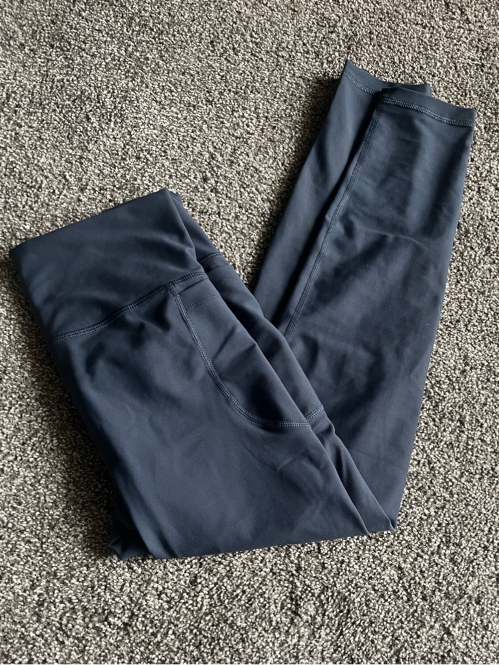NWT Old Navy High Waisted PowerSoft 7/8 Leggings - No Front Seam Navy